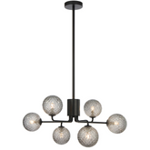 Felton 6 Pendant Light Black